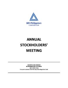 SBS Philippines Corporation | Integrated Annual Corporate Governance Report 2021
